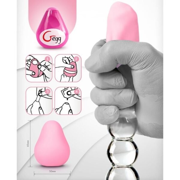 G-VIBE - MASTURBADOR TEXTURADO REUTILIZVEL OVO ROSA - Image 4