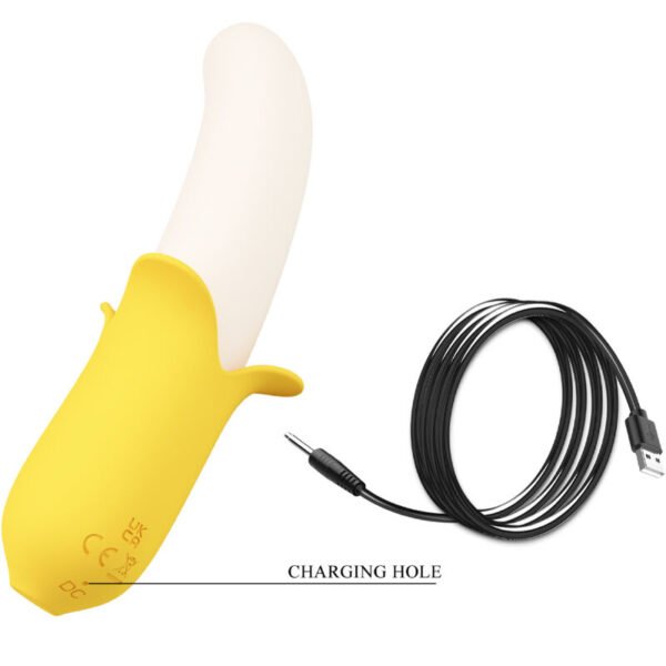 PRETTY LOVE - BANANA GEEK SUPER POWER 7 VIBRAÕES PARA CIMA E PARA BAIXO SILICONE PRETO - Image 5