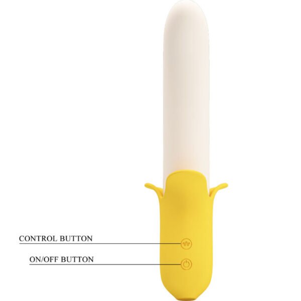 PRETTY LOVE - BANANA GEEK SUPER POWER 7 VIBRAÕES PARA CIMA E PARA BAIXO SILICONE PRETO - Image 4