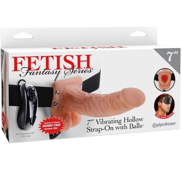 FETISH FANTASY SERIES - ARNÊS AJUSTVEL COM CONTROLE REMOTO PÊNIS REALISTA COM TESTÍCULOS 17,8 CM - Image 6