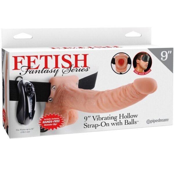 FETISH FANTASY SERIES - ARNÊS AJUSTVEL COM CONTROLE REMOTO PÊNIS REALISTA COM TESTÍCULOS 23 CM - Image 5