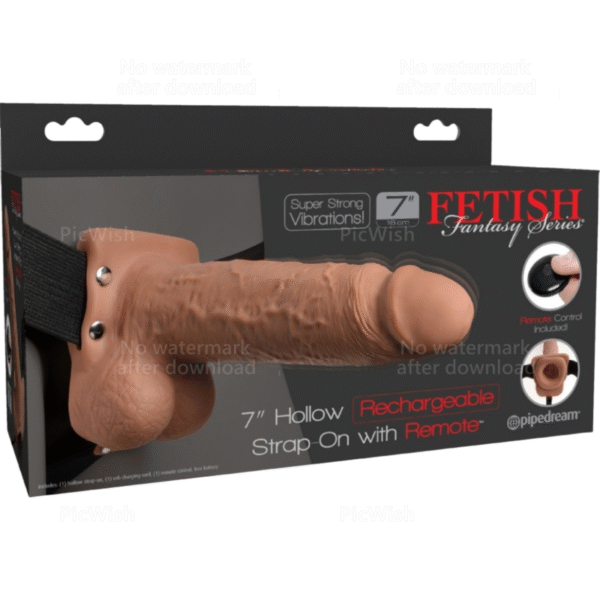 FETISH FANTASY SERIES - ARNÊS AJUSTVEL PÊNIS REALISTA COM BOLAS RECARREGVEIS E VIBRADOR 17,8 CM - Image 6