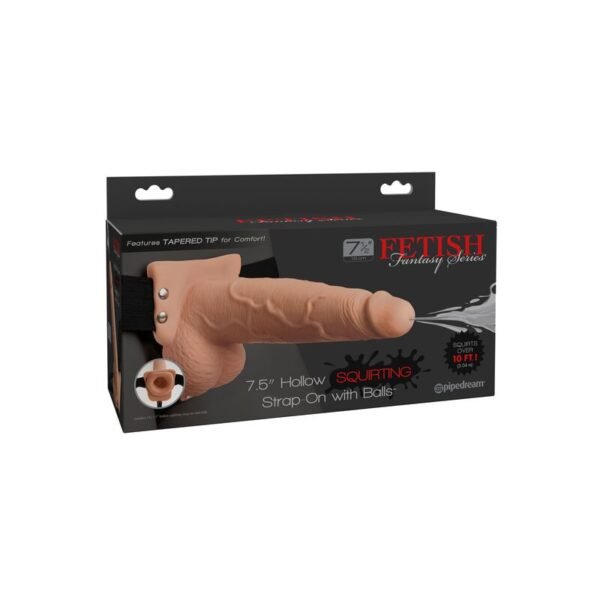 FETISH FANTASY SERIES - ARNÊS AJUSTVEL PÉNIS REALÍSTICO COM BOLAS SQUIRTING 19 CM - Image 5