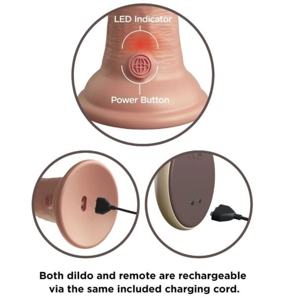 KING COCK - ELITE VIBRADOR DILDO REALÍSTICO E CONTROLE REMOTO DE SILICONE 23 CM - Image 3