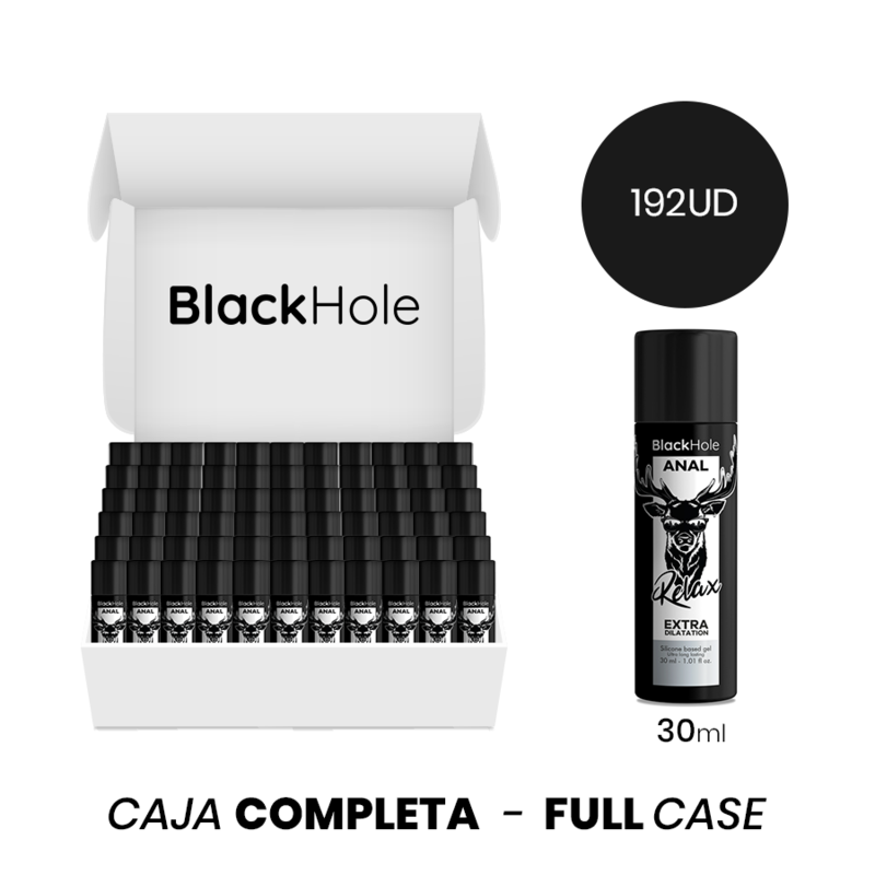 MOQ 192 - BLACK HOLE GEL BASE DE SILICONE DILATAÇÃO ANAL 30 ML