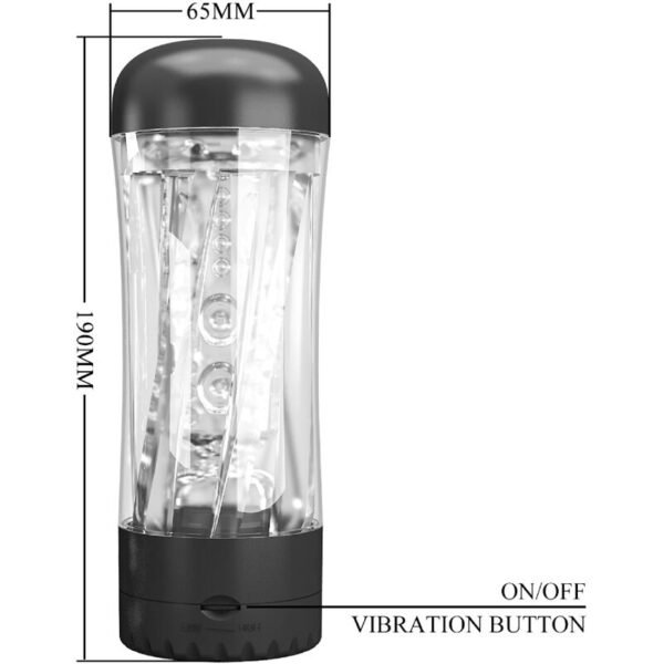PRETTY LOVE - TAMARA MASTURBADOR MASCULINO MULTI-VELOCIDADE VIBRADOR PRETO - Image 4