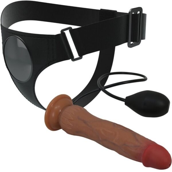 PRETTY LOVE - KYTON UNIVERSAL HARNESS BRIEFS COM DILDO SQUIRTING 19 CM MULATO - Image 4