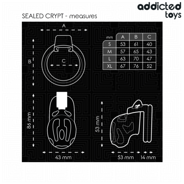 ADDICTED TOYS LOCKED - GAIOLA DE PÊNIS CRYPT SELADA 8 CM - Image 5