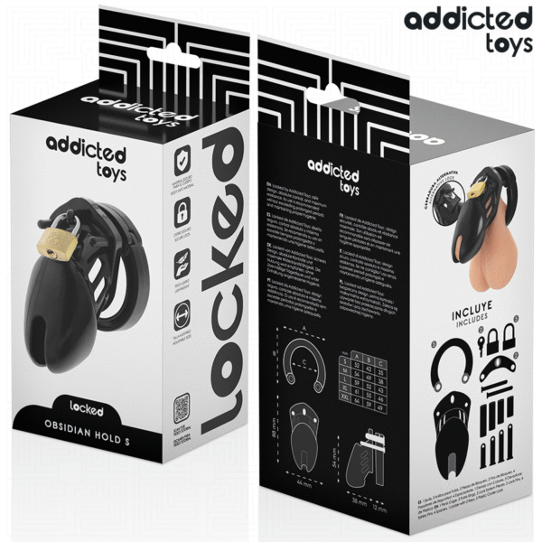 ADDICTED TOYS LOCKED - GAIOLA DE PÊNIS DE OBSIDIANA TAMANHO S - Image 6