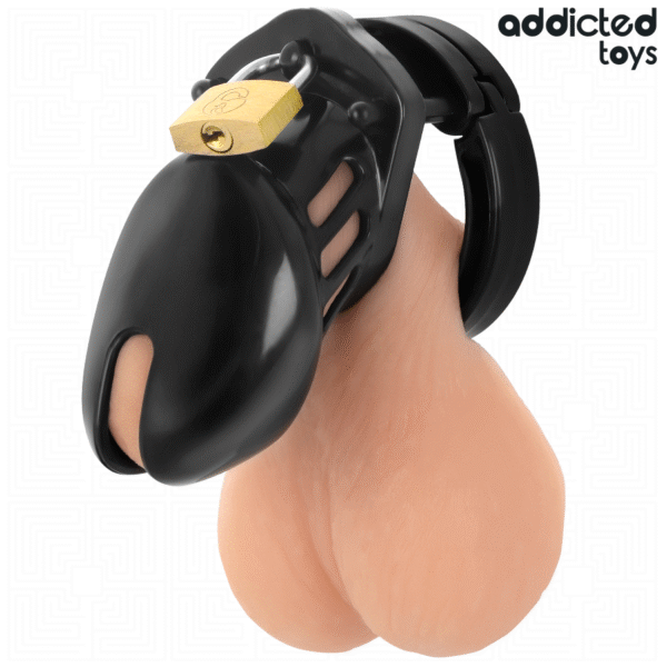 ADDICTED TOYS LOCKED - GAIOLA DE PÊNIS DE OBSIDIANA TAMANHO S - Image 3