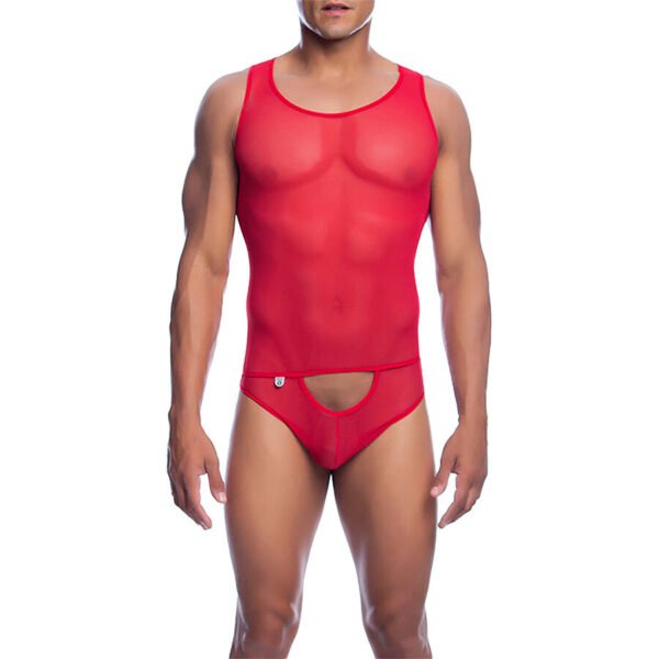 MOB - BODYSHEER VERMELHO TRANSPARENTE TAMANHO L/XL