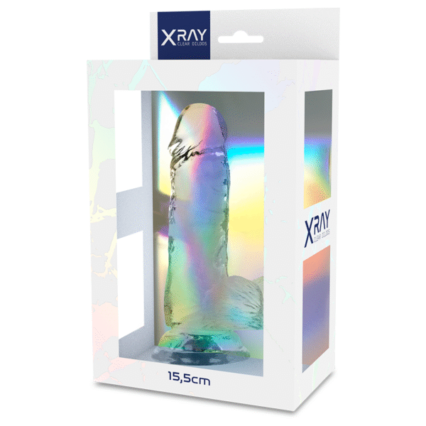 X RAY - DILDO TRANSPARENTE COM BOLAS 15.5 CM -O- 3.5 CM - Image 2