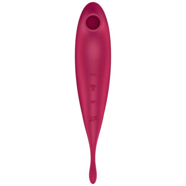 SATISFYER - TWIRLING PRO+ ESTIMULADOR DE PULSO DE AR E APLICATIVO VIBRADOR VERMELHO - Image 2