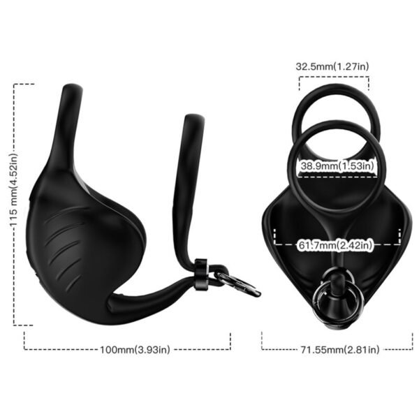 ARMONY - ANEL VIBRADOR MANTA ESCROTO PRETO - Image 2