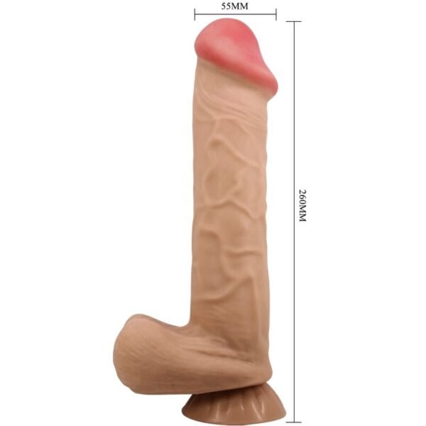 PRETTY LOVE - SÉRIE SLIDING SKIN DILDO REALÍSTICO COM VENTOSA DESLIZANTE PELE CARNE 26 CM - Image 6