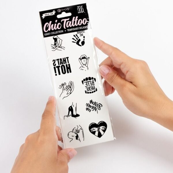 SECRET PLAY - CONJUNTO DE 10 TATUAGENS TEMPORRIAS COLEO KINKY - Image 4