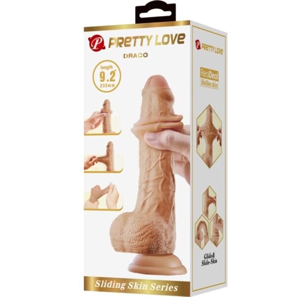 PRETTY LOVE - DRACO DILDO REALISTA 23 CM CARNE - Image 6