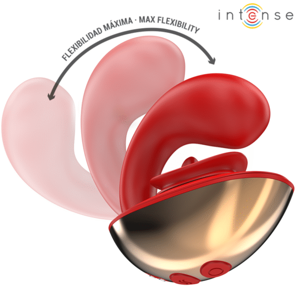 INTENSE - VIBRADOR E ESTIMULADOR MARIAH EM FORMATO U 10 VIBRAÇÕES VERMELHO - Image 7