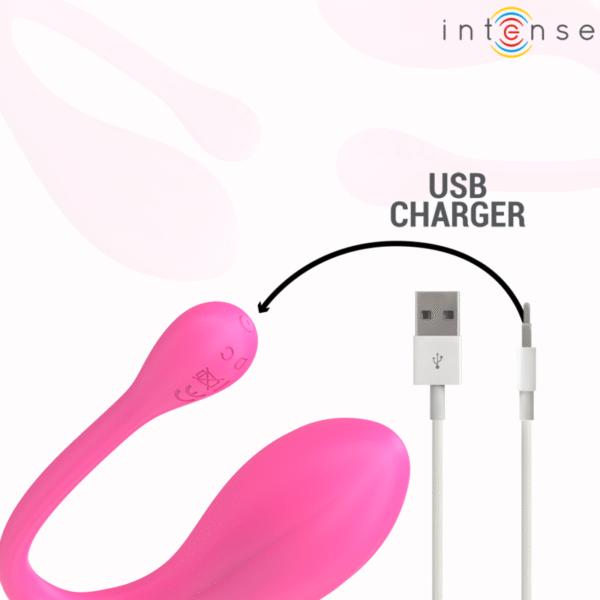INTENSE - JANICE VIBRADOR U DUPLA ESTIMULAÇÃO 10 VIBRAÇÕES ROSA CONTROLE REMOTO - Image 7