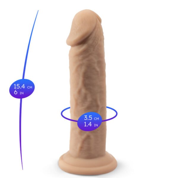 SILEXD - MODELO DE PÊNIS REALÍSTICO 2 SILICONE TERMORATIVO 15,4 CM - Image 4