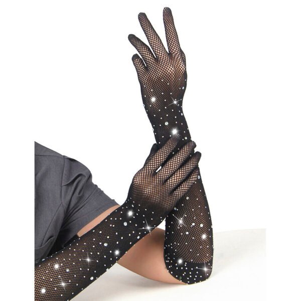 SUBBLIME - 957469 LUVAS SHINE TRANSPARENTES PRETAS S/M - Image 3
