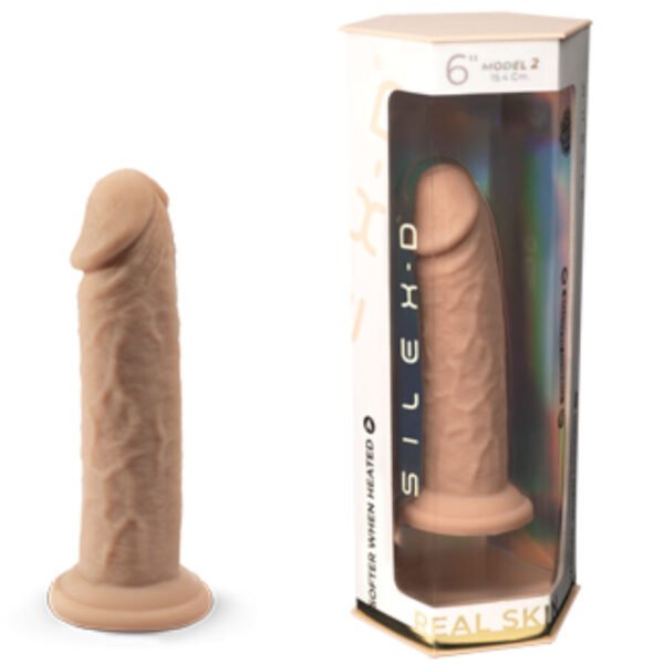 SILEXD - MODELO DE PÊNIS REALÍSTICO 2 SILICONE TERMORATIVO PREMIUM 15,4 CM - Image 6