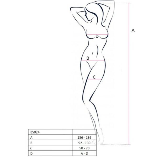 PASSION - WOMAN BS024 BODYSTOCKING PRETO TAMANHO ÚNICO - Image 3