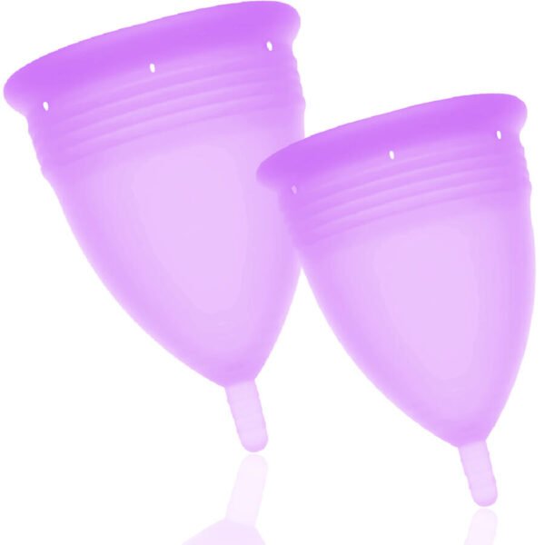 STERCUP - PACOTE DE COPO MENSTRUAL DE SILICONE FDA TAMANHO S + L LILAC - Image 2
