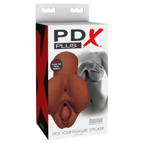 PDX PLUS - ESCOLHA SEU PRAZER MASTURBADOR DUPLO MARROM - Image 4