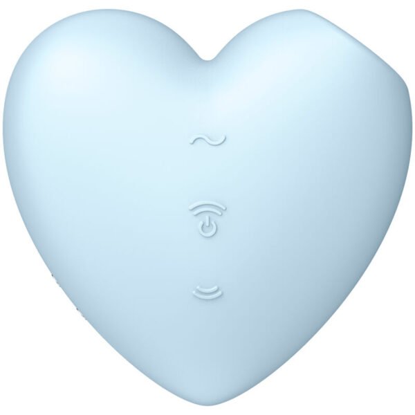 SATISFYER - CUTIE HEART ESTIMULADOR DE PULSO E VIBRADOR DE AR AZUL - Image 2