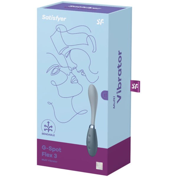 SATISFYER - MULTI VIBRADOR G-SPOT FLEX 3 CINZA - Image 4