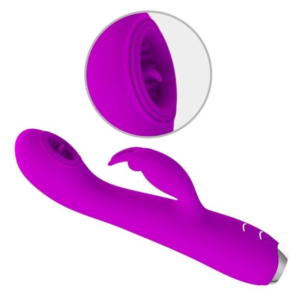 PRETTY LOVE - RACHEL VIBRADOR RECARREGÁVEL COM ONDAS ESTIMULANTES ROXO - Image 4