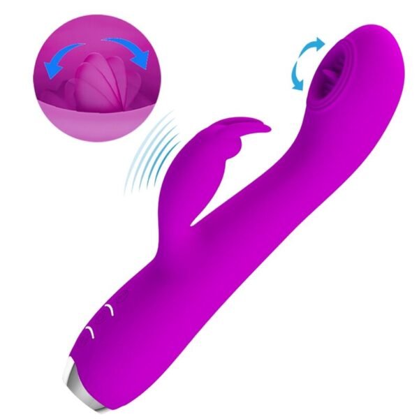 PRETTY LOVE - RACHEL VIBRADOR RECARREGÁVEL COM ONDAS ESTIMULANTES ROXO - Image 5