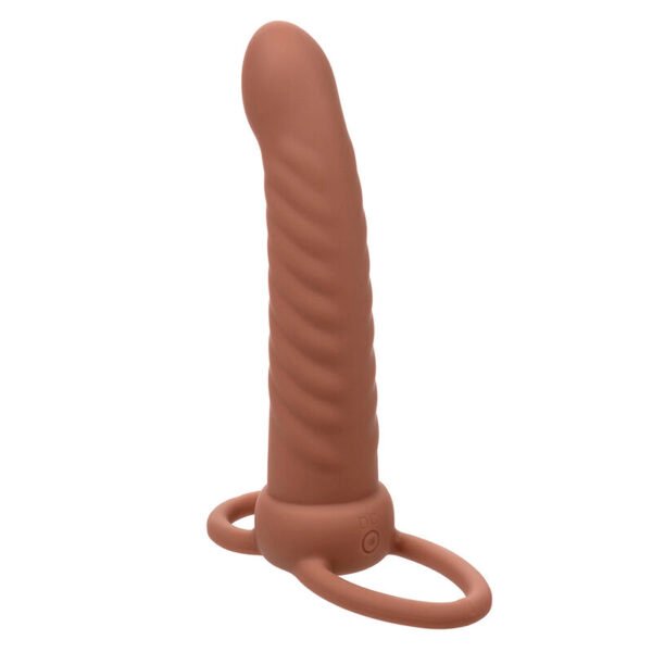 CALEXOTICS - MAXX RIBBED DUAL PENETRATOR 10 VIBRAÇÕES MARROM - Image 4