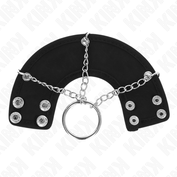 KINK - ANEL PARA PÊNIS 4 CM CORRENTE 7 CM METAL COM CINTO DE COURO - Image 3