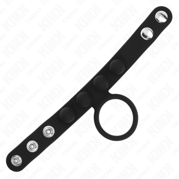 KINK - ANEL DE COURO PARA PÊNIS 3,5 CM COM FECHO DE PRESSÃO 23 X 2 CM - Image 4