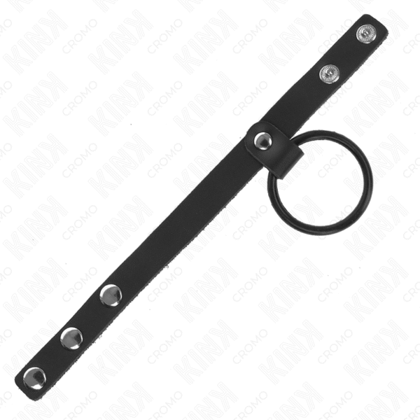 KINK - ANEL DE SILICONE PARA PÊNIS 3,8 CM E DIVISOR DE BOLAS DE COURO 22 X 1,5 CM - Image 4