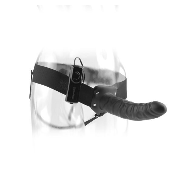 FETISH FANTASY SERIES - 19 CM VIBRATÓRIO OCO STRAP-ON PRETO - Image 2