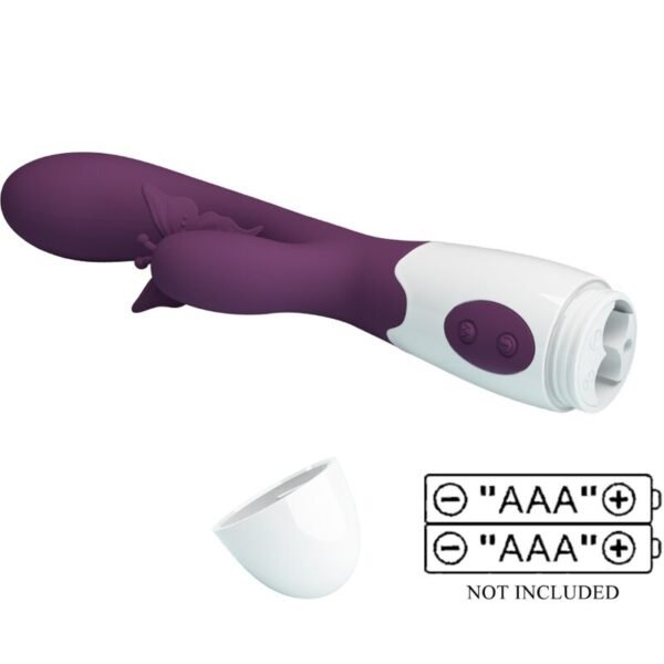 PRETTY LOVE - BUTTERFLY KISS VIBRADOR DE COELHO E ESTIMULADOR DE PONTO G ROXO - Image 5