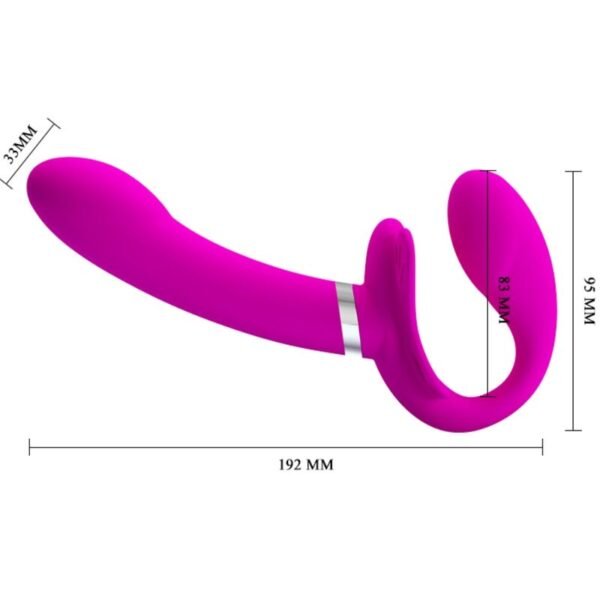 PRETTY LOVE - VIBRADOR VALERIE DOUBLE STRAP-ON 12 VIBRAÇÕES ROXO - Image 4