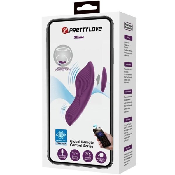 PRETTY LOVE - MANE LAY ON MASSAGEADOR DE CLITÓRIS 10 VIBRAÇÕES CONTROLE REMOTO ROXO - Image 6