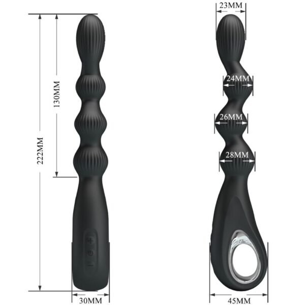 PRETTY LOVE - FEDERER VIBRADOR ANAL 12 VIBRAÇÕES PRETO - Image 4