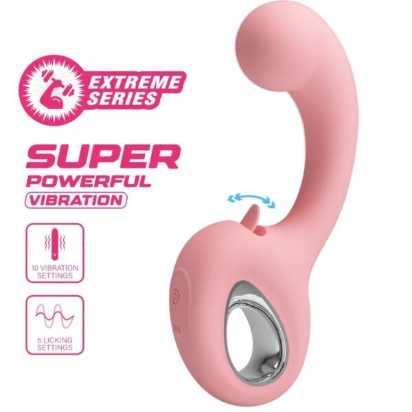 PRETTY LOVE - ERYNNYES VIBRADOR PONTO G + ESTIMULADOR DE CLITÓRIS 10 VIBRAÇÕES ROSA - Image 6