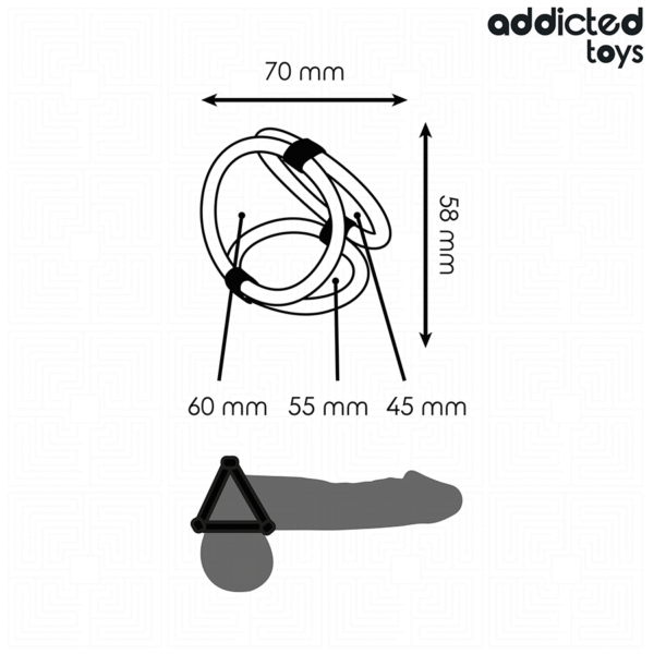 ADDICTED TOYS - ANEL TRIPLO PARA O PÊNIS - Image 4
