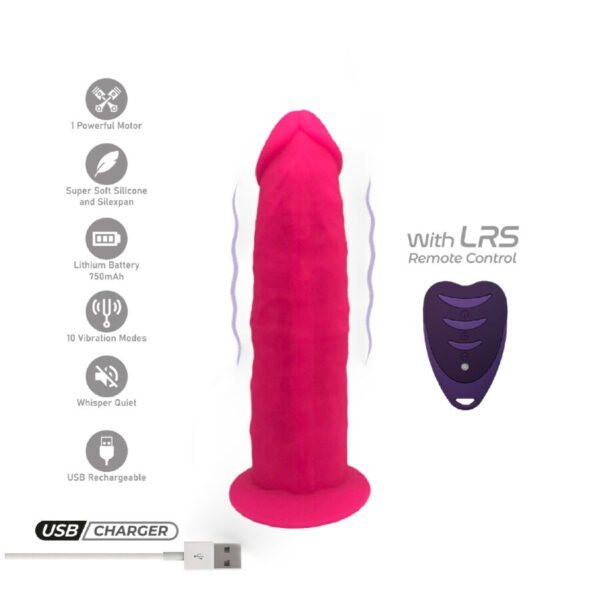 SILEXD - MODELO DE PÊNIS REALISTA 2 ROSA + CONTROLE REMOTO LRS 17 CM - Image 2