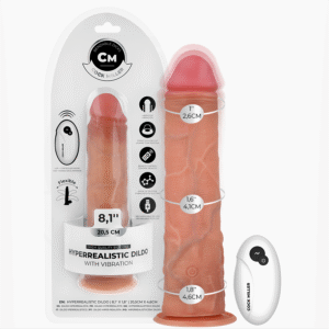 COCK MILLER - DILDO REALISTA COM VENTOSA E CONTROLE REMOTO VIBRAÇÃO 20,5 CM