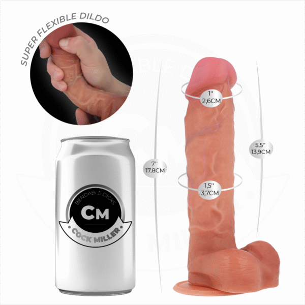 COCK MILLER - DILDO ARTICULÁVEL HIPERREALISTA 17,8 CM - Image 5