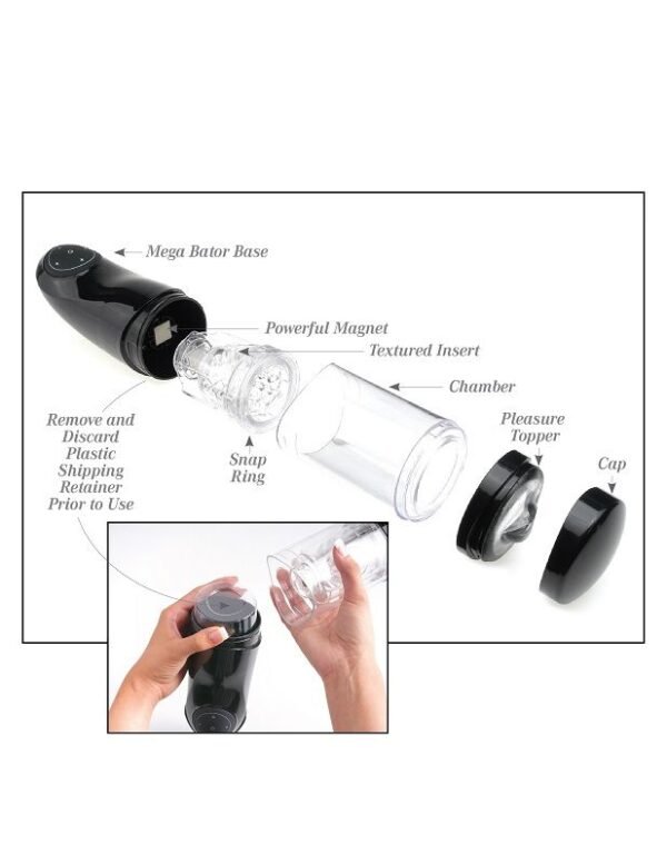 EXTREME TOYZ - PDX MEGA BATOR USB MASTURBADOR MASCULINO VAGINA BRANCO - Image 6
