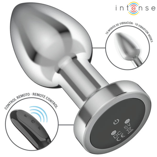 INTENSE - PLUG ANAL 10 VIBRAÇÕES METAL COM CONTROLE REMOTO M - Image 3