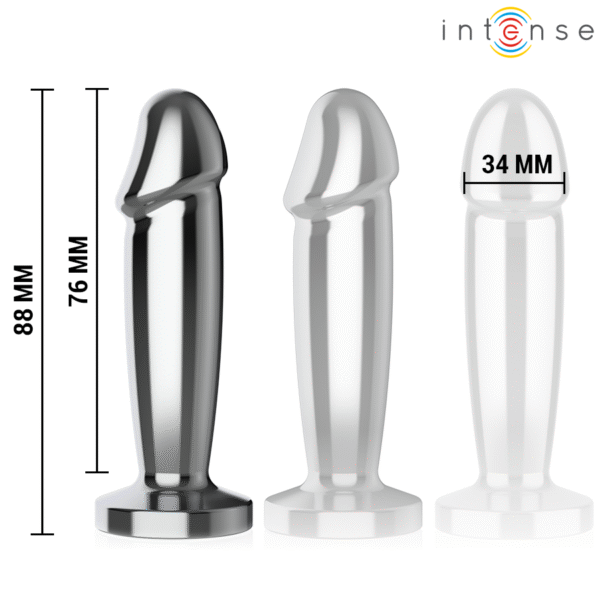 INTENSE - PLUG ANAL 10 VIBRAÇÕES DILDO DE METAL COM CONTROLE REMOTO S - Image 5